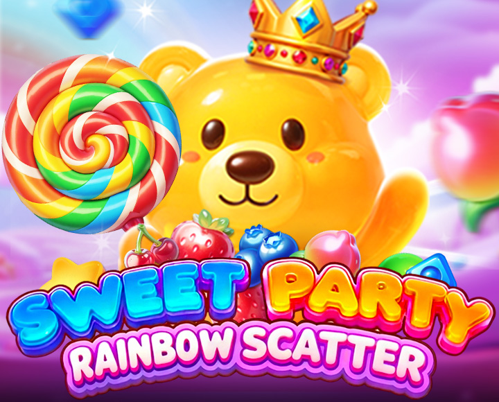 SWEET PARTY RAINBOW SCATTER Slot Game - Amazing Art Gaming